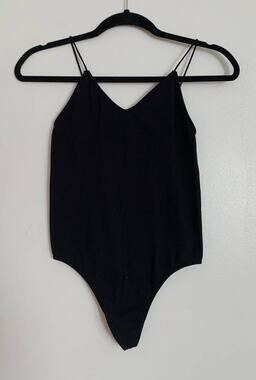 Black Target Colsie Ribbed V-Neck Bodysuit S